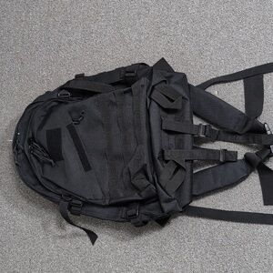 Tactical Backpack With Molle Webbing And Waist Strap in Black